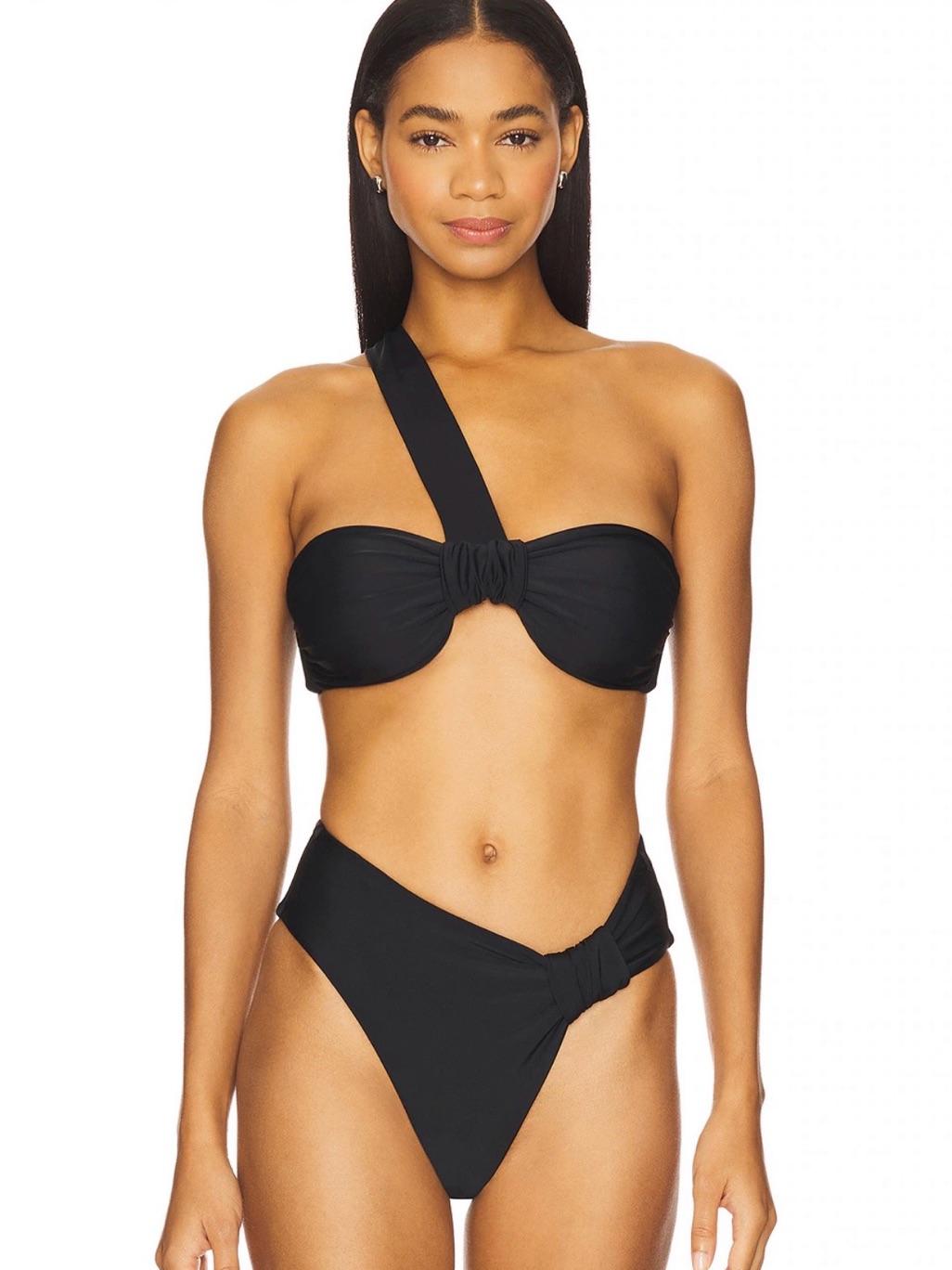Black Twist-Detail Bikini Set-Small Top/Xsmall Bottoms